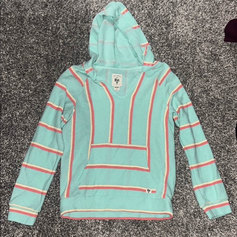 Billabong Kids Jacket - Aqua and Coral Stripes